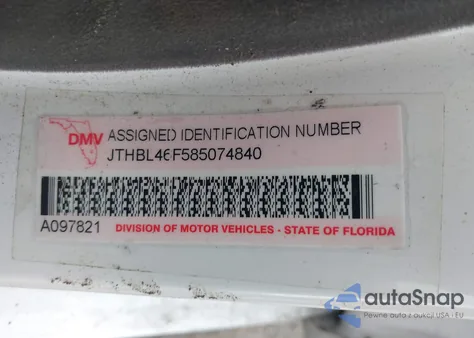 2008 Lexus Ls 460 z USA, uszkodzony, nr VIN JTHBL46F585074840